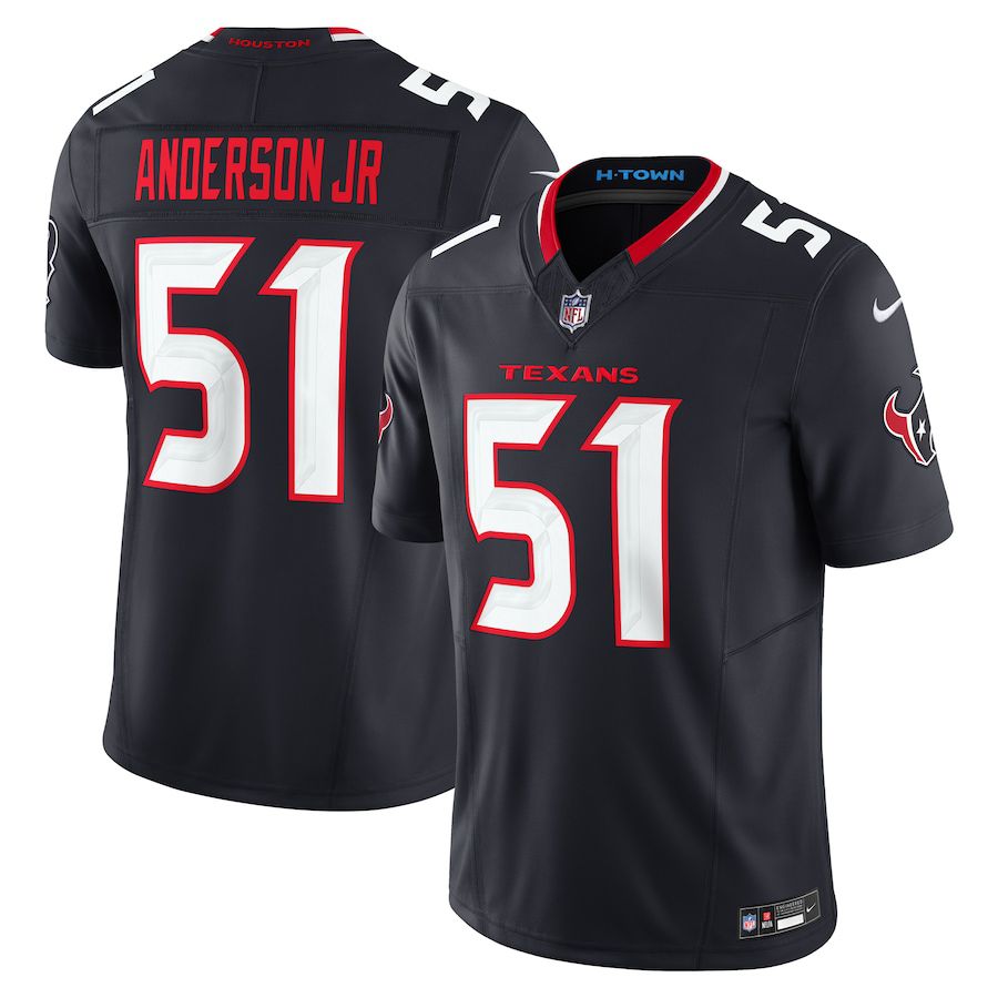 Men Houston Texans #51 Will Anderson Jr. Nike Navy Vapor F.U.S.E. Limited NFL Jersey->houston texans->NFL Jersey